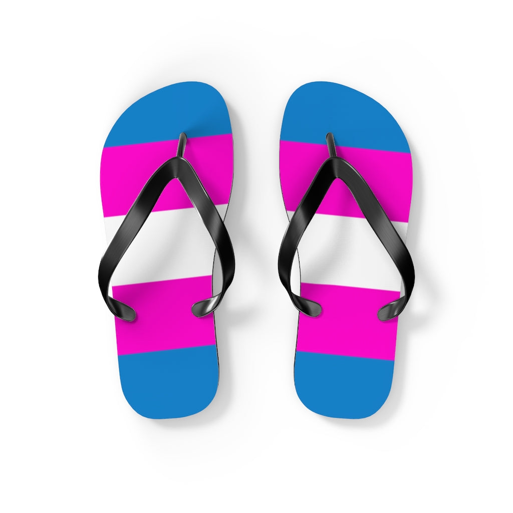 Bright Trans Pride Flip Flops