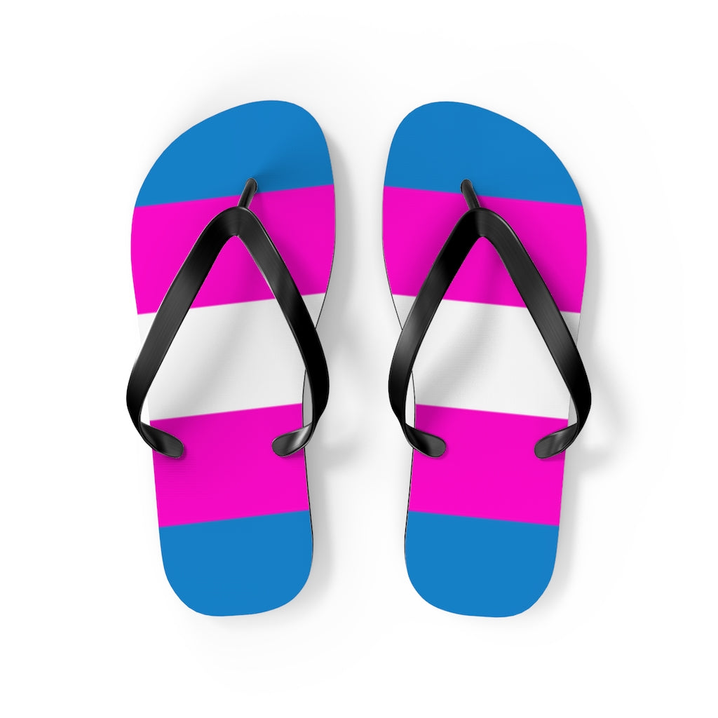 Bright Trans Pride Flip Flops