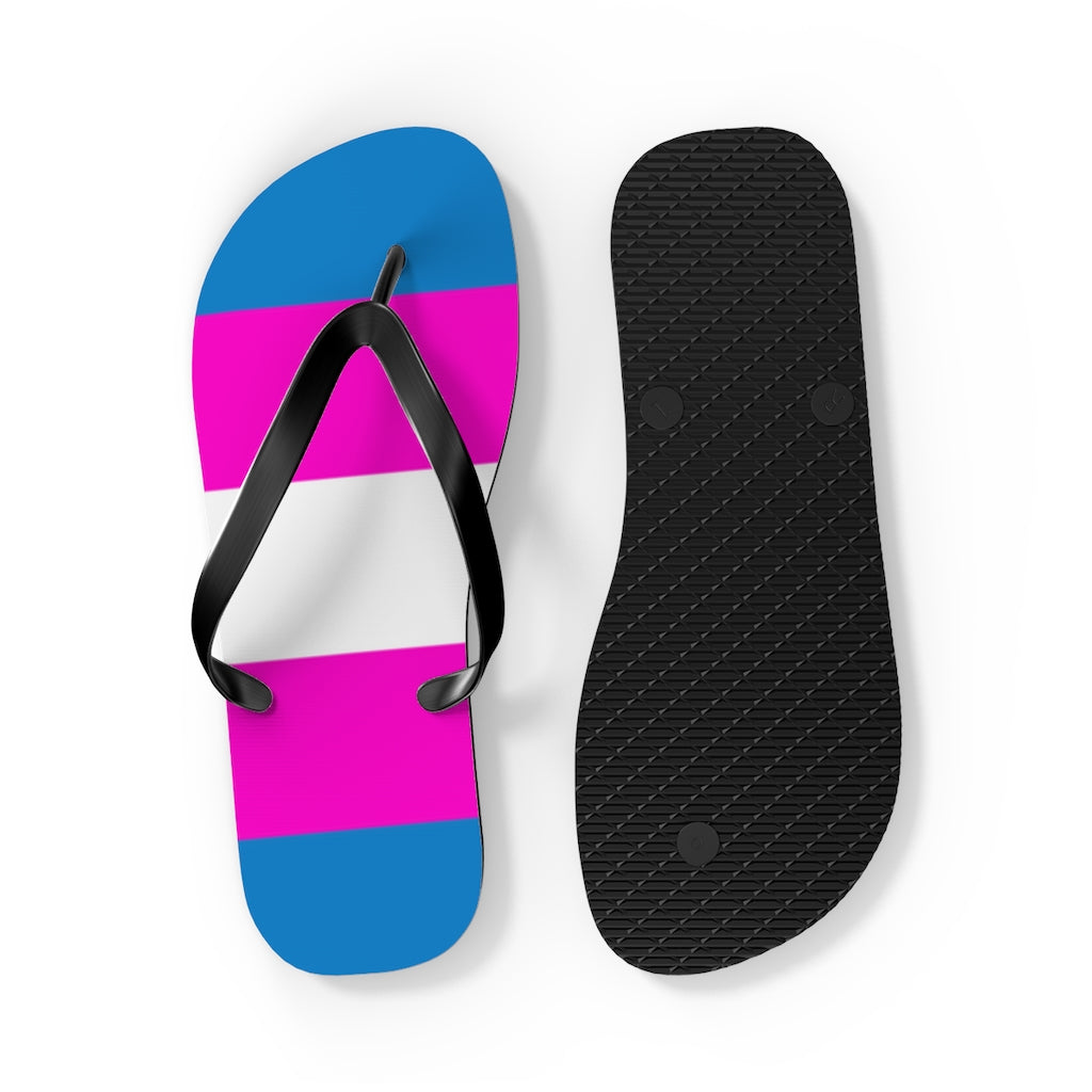 Bright Trans Pride Flip Flops