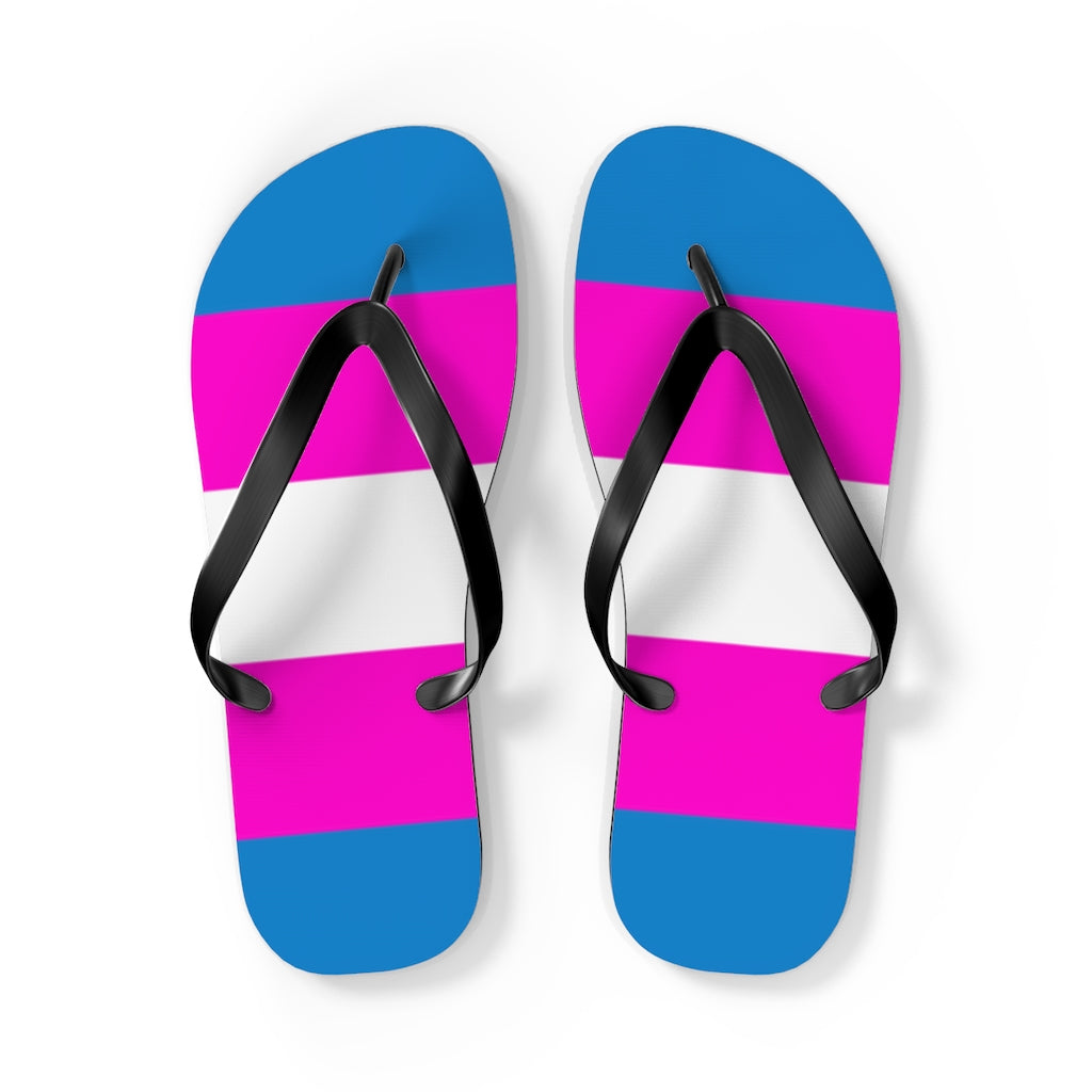 Bright Trans Pride Flip Flops