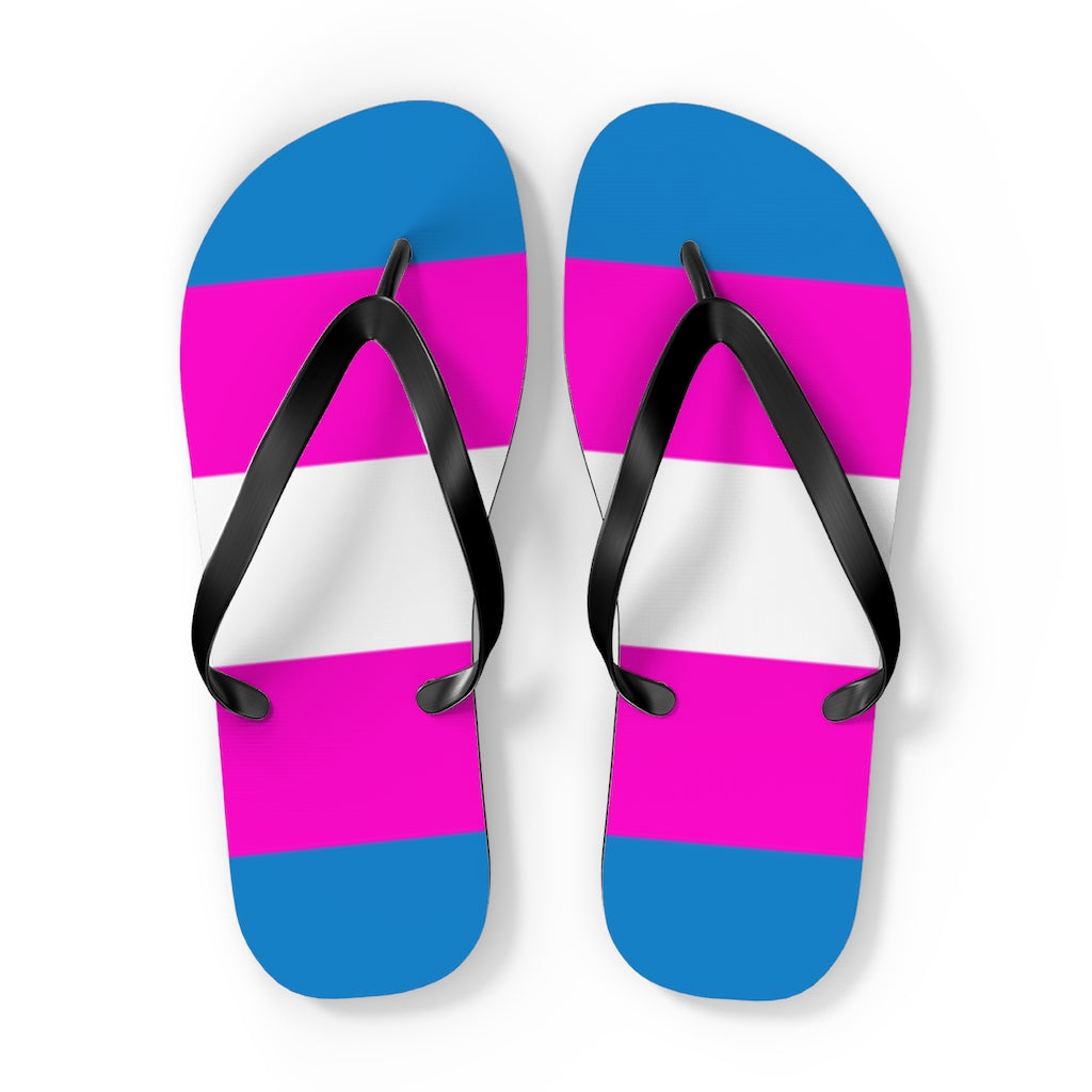 Bright Trans Pride Flip Flops