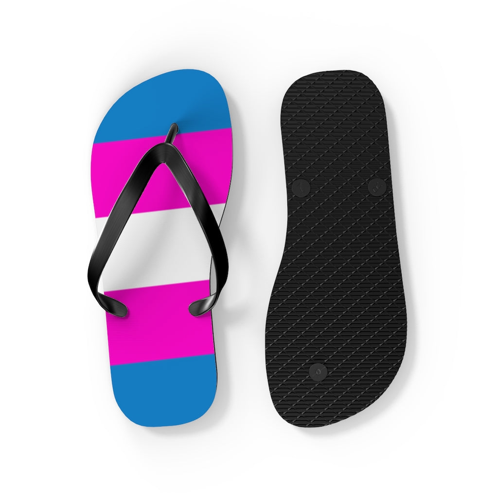 Bright Trans Pride Flip Flops