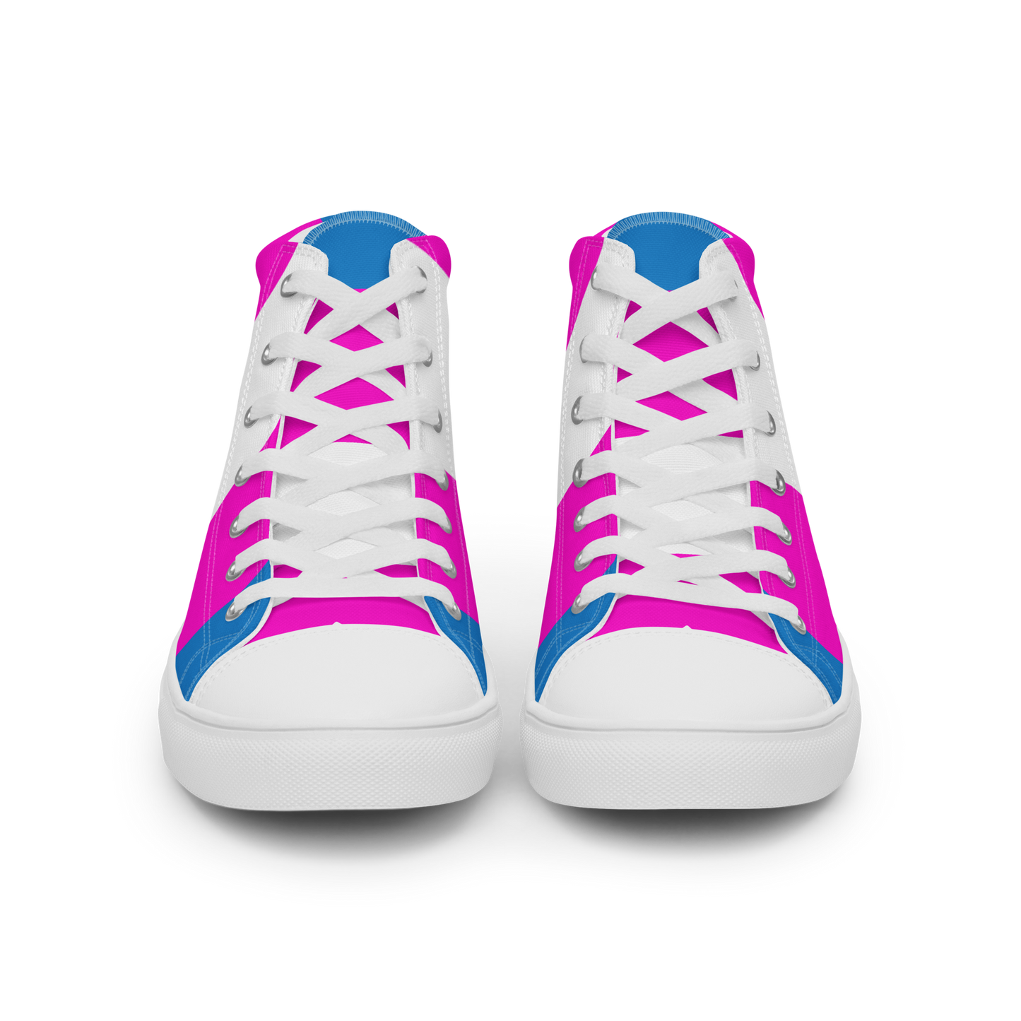 Trans Pride Men’s high top canvas shoes