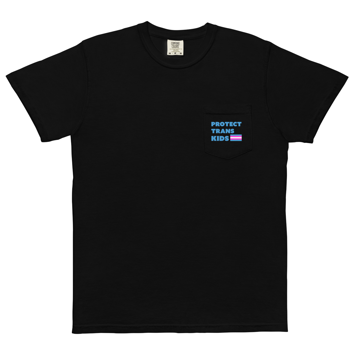 Protect Trans Kids! Unisex garment-dyed pocket t-shirt