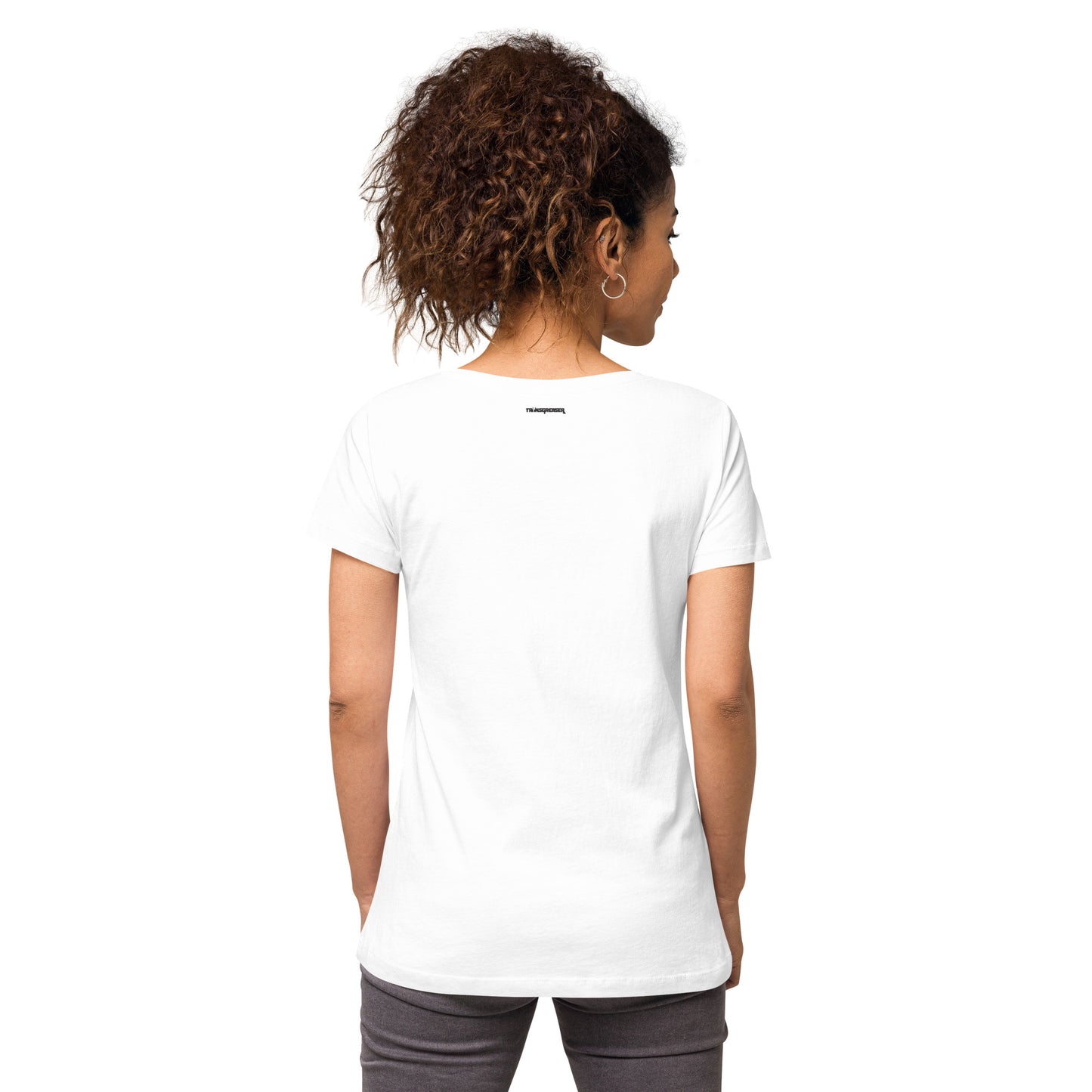 Protect Trans Kids Women’s fitted v-neck t-shirt