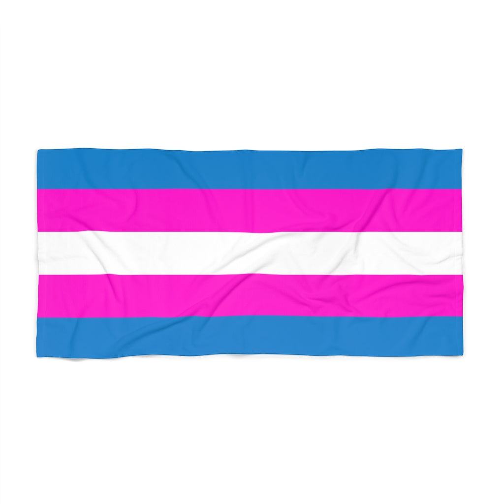 Bright Trans Pride Beach Towel