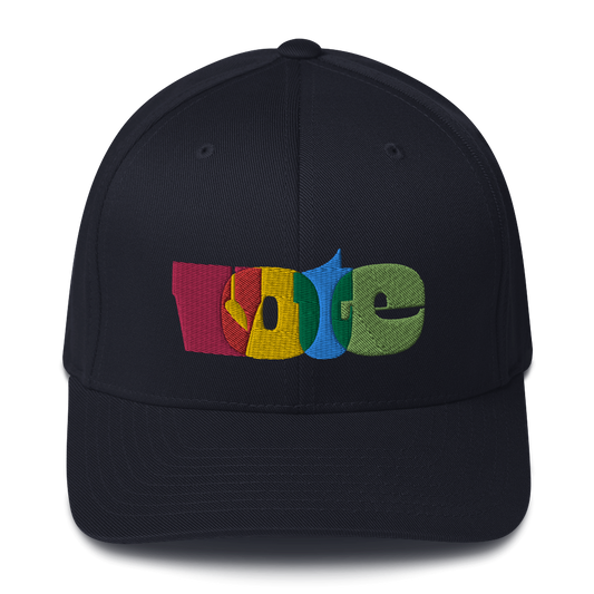 Vote with Pride Flexfit Structured Twill Cap