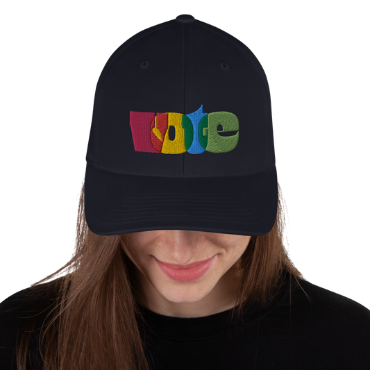 Vote with Pride Flexfit Structured Twill Cap